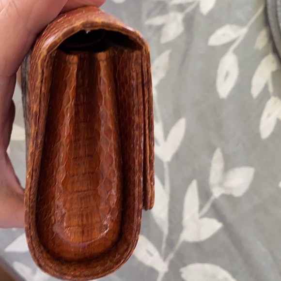 Vintage skin and suede clutch - Picture 5 of 7